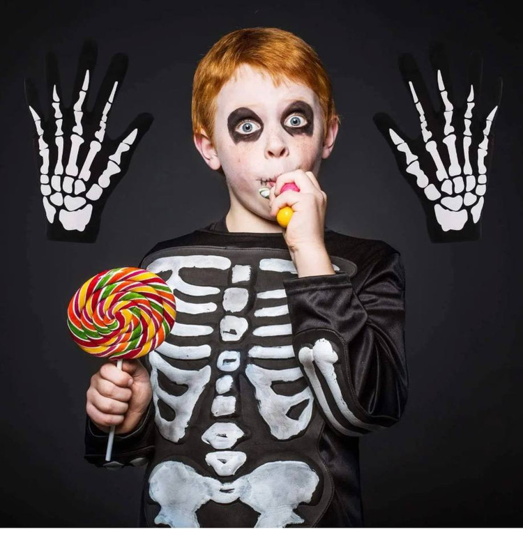 لباس اسکلت و دستکش